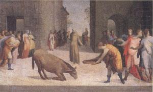St Anthony and the Miracle of the Mule (mk05), Domenico Beccafumi